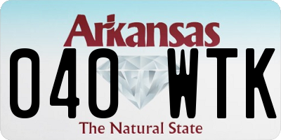 AR license plate 040WTK