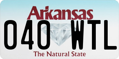 AR license plate 040WTL