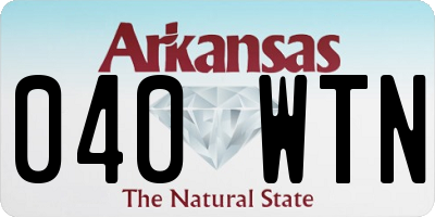 AR license plate 040WTN