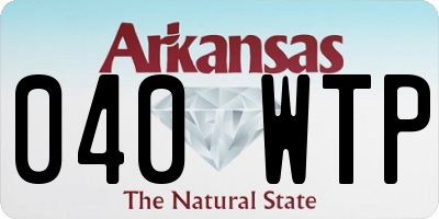 AR license plate 040WTP