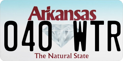 AR license plate 040WTR