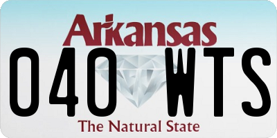 AR license plate 040WTS