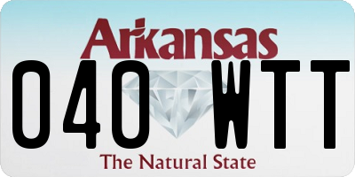 AR license plate 040WTT