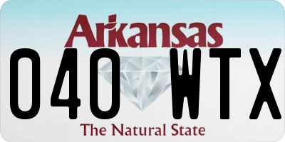 AR license plate 040WTX
