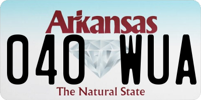 AR license plate 040WUA