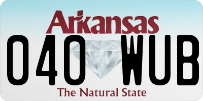 AR license plate 040WUB