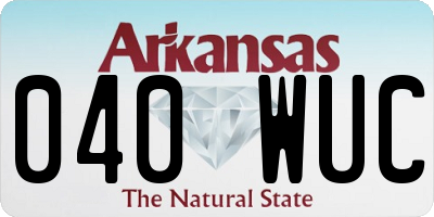 AR license plate 040WUC