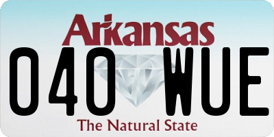 AR license plate 040WUE