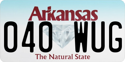 AR license plate 040WUG