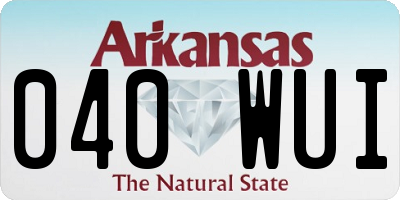 AR license plate 040WUI