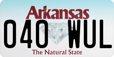 AR license plate 040WUL