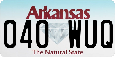 AR license plate 040WUQ