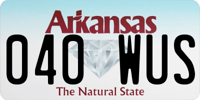 AR license plate 040WUS
