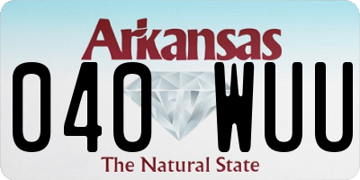 AR license plate 040WUU