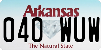 AR license plate 040WUW