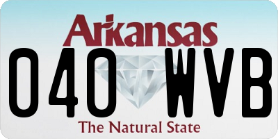 AR license plate 040WVB
