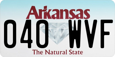 AR license plate 040WVF