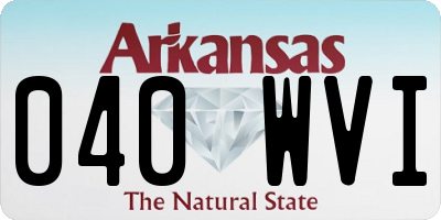 AR license plate 040WVI