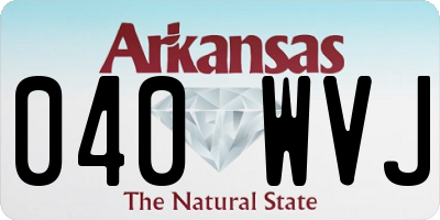 AR license plate 040WVJ