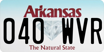 AR license plate 040WVR