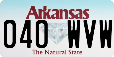 AR license plate 040WVW