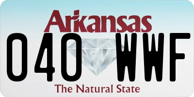 AR license plate 040WWF