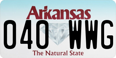 AR license plate 040WWG