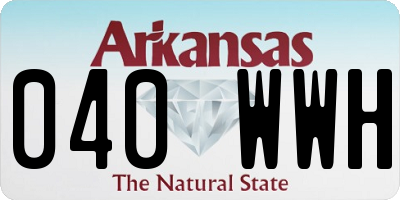 AR license plate 040WWH