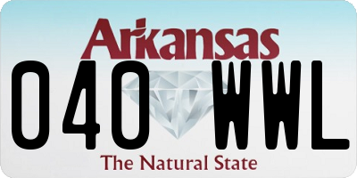 AR license plate 040WWL