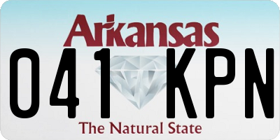 AR license plate 041KPN