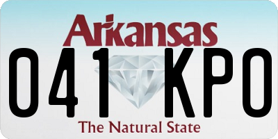 AR license plate 041KPO