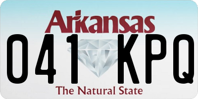 AR license plate 041KPQ