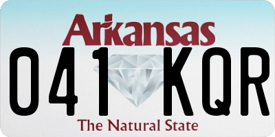 AR license plate 041KQR