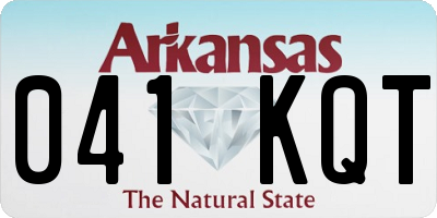 AR license plate 041KQT