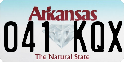 AR license plate 041KQX