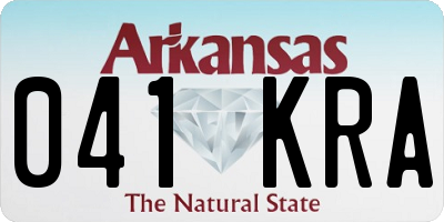 AR license plate 041KRA