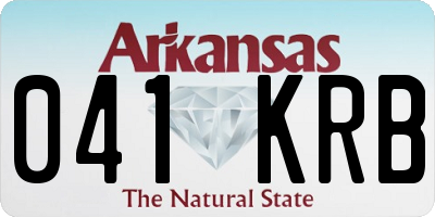 AR license plate 041KRB