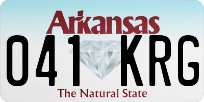 AR license plate 041KRG