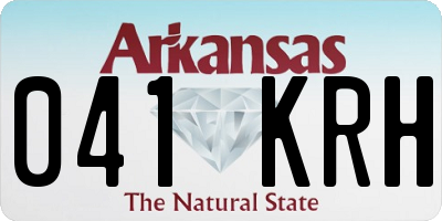 AR license plate 041KRH