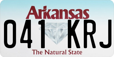 AR license plate 041KRJ