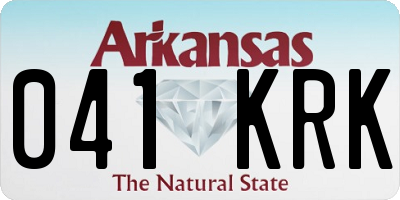 AR license plate 041KRK