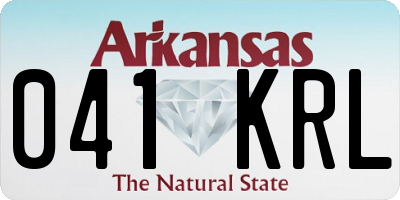 AR license plate 041KRL