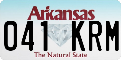 AR license plate 041KRM
