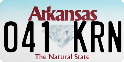 AR license plate 041KRN