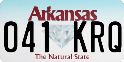 AR license plate 041KRQ