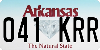 AR license plate 041KRR