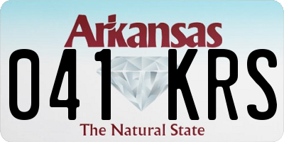 AR license plate 041KRS