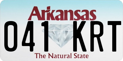 AR license plate 041KRT