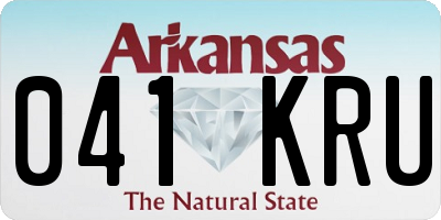 AR license plate 041KRU