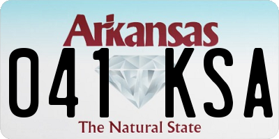 AR license plate 041KSA